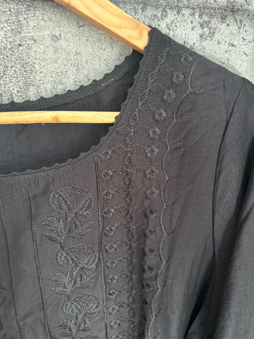 Linen Cotton Bohemian top NWOT L-XL - Picture 3 of 3